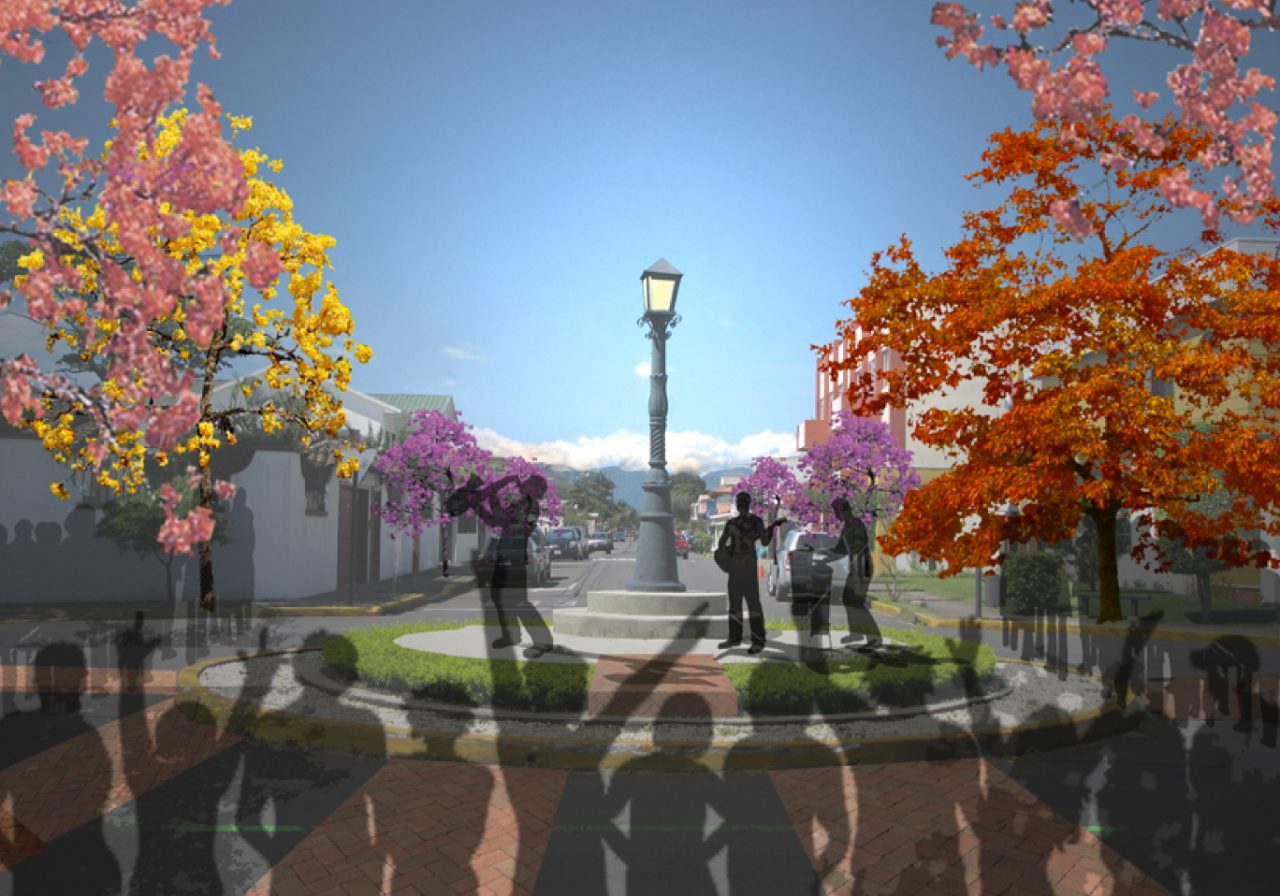 Vista urbana del plan de renovación de Barrio Escalante en San José.