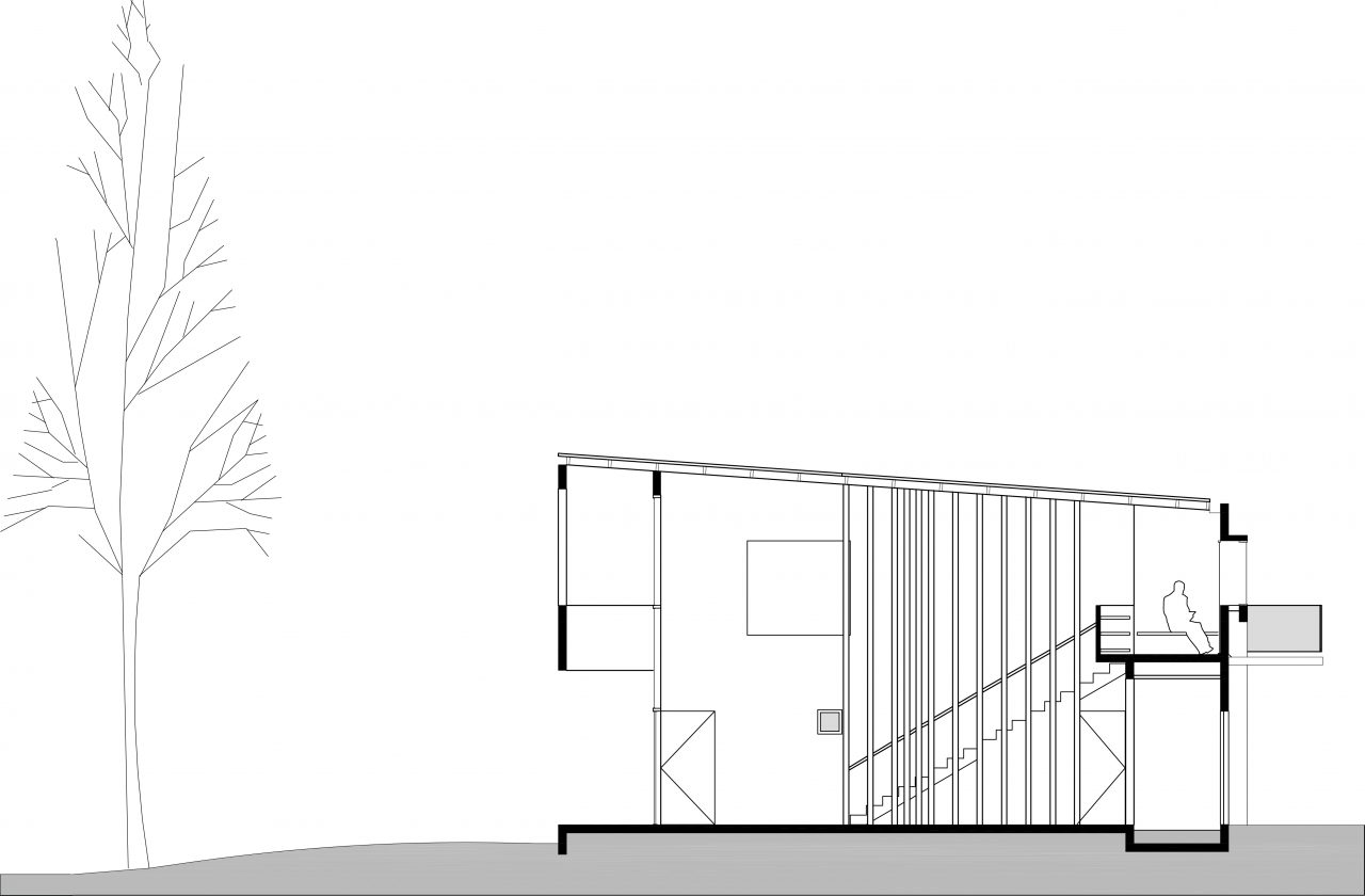 Casa de Montaña entre cipreses con diseño que integra luz natural, paisaje y calidez interior.