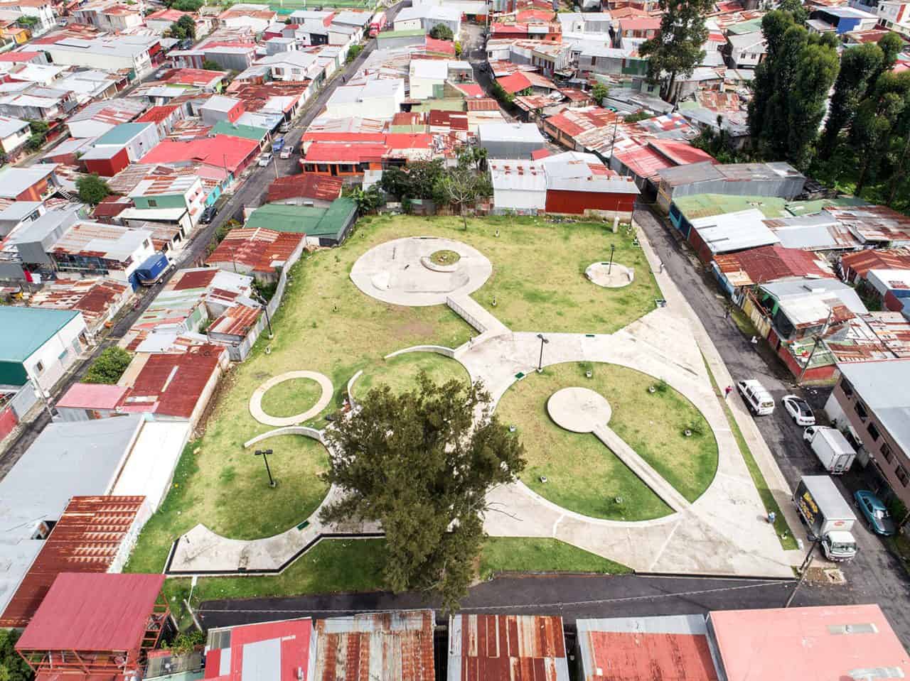 Vista aérea del Parque Las Mercedes en Tirrases