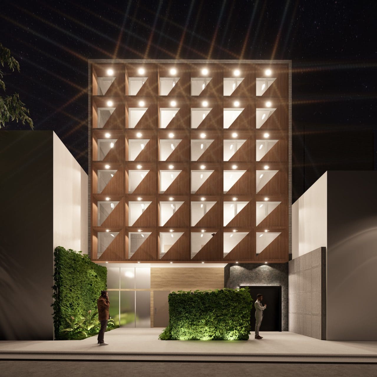 Fachada lateral del edificio Torres en Barrio Amón, San José