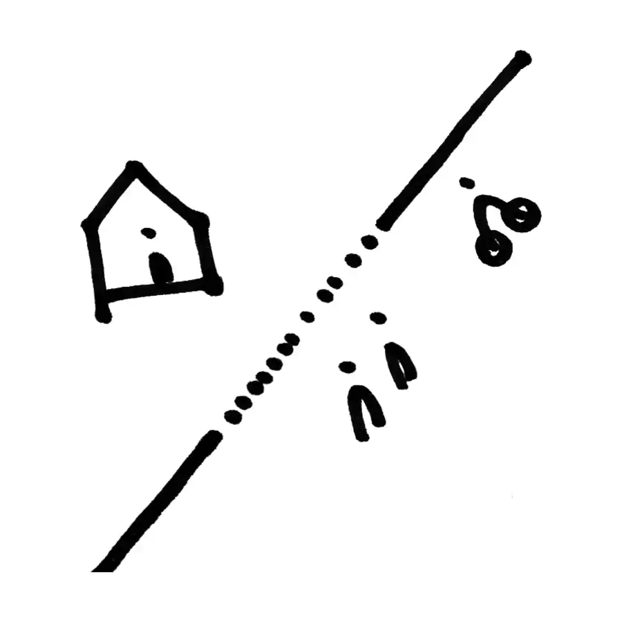 Croquis del concepto Borde público privado diluido