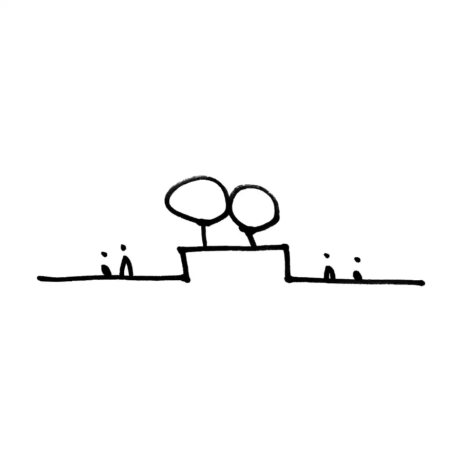 Croquis del concepto Maceteras urbanas