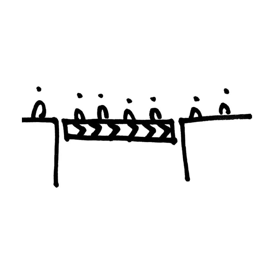 Croquis del concepto Materia útil